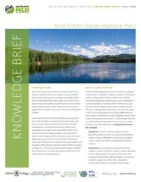 Knowledge Brief: Rural Climate Change Adaptation Part I