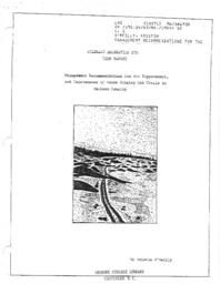 Management Recommendations for the Improvement and Maintenance of Cross Country Ski Trails in Paulson Country