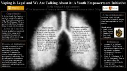 Vaping is Legal and We Are Talking About it: A Youth Empowerment Initiative