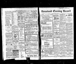   Rossland Evening Record 1899-01-04   , page 1