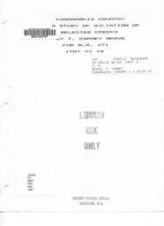 Kananaskis Country: A Study of Siltation of Selected Creeks