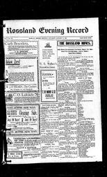   Rossland Evening Record 1899-01-14   , page 1