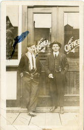 Two Men at a Hotel