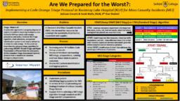 Are We Prepared for the Worst?: Implementing a Code Orange Triage Protocol at Kootenay Lake Hospital (KLH) for Mass Casualty Incidents (MCI)