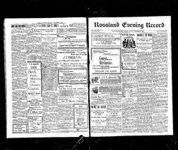   Rossland Evening Record 1898-12-05   , page 1
