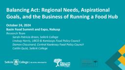 Balancing Act: Regional Needs, Aspirational Goals, and the Business of Running a Food Hub