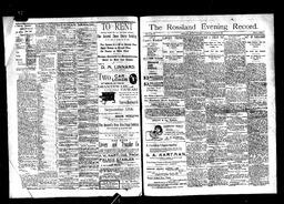   Rossland Evening Record 1897-08-28   , page 1