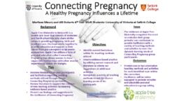 Connecting Pregnancy: A Healthy Pregnancy Influences a Lifetime