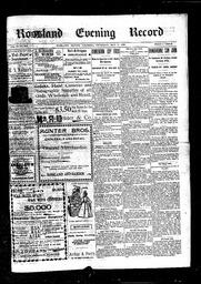   Rossland Evening Record 1898-05-12   , page 1