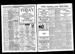   Rossland Evening Record 1899-12-28   , page 1