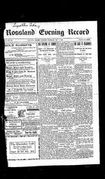   Rossland Evening Record 1899-05-04   , page 1