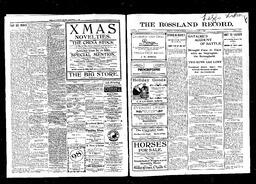   Rossland Evening Record 1899-12-12   , page 1
