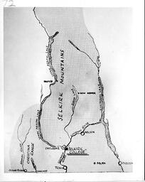 Location of Selkirk Mountains