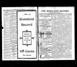   Rossland Evening Record 1899-09-14   , page 1