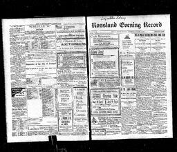   Rossland Evening Record 1899-01-11   , page 1