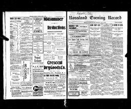   Rossland Evening Record 1899-07-08   , page 1