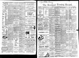   Rossland Evening Record 1897-05-26   , page 1