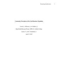 Community Perceptions of the Trail Homeless Population
