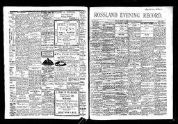   Rossland Evening Record 1897-02-27   , page 1