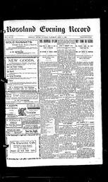  Rossland Evening Record 1899-04-12   , page 1