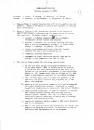 Curriculum Committee Minutes December 5, 1974