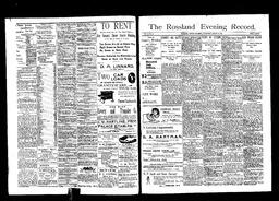   Rossland Evening Record 1897-08-11   , page 1