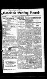   Rossland Evening Record 1899-04-19   , page 1