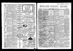   Rossland Evening Record 1897-03-08   , page 1