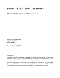 Sinixt Traditional Territory: A Review of Ethnographic and Historical Sources