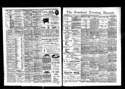   Rossland Evening Record 1897-07-29   , page 1