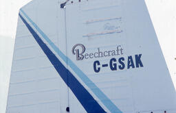 Tail of Beechcraft Airplane