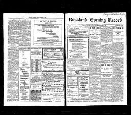   Rossland Evening Record 1899-03-15   , page 1