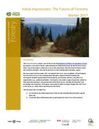 Forestry Cluster Research Report: Initial Impressions - The Future of Forestry