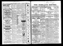   Rossland Evening Record 1900-04-18   , page 1