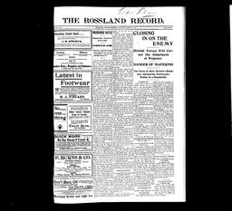   Rossland Evening Record 1900-04-14   , page 1
