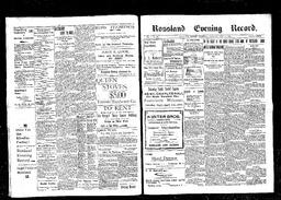   Rossland Evening Record 1898-04-07   , page 1