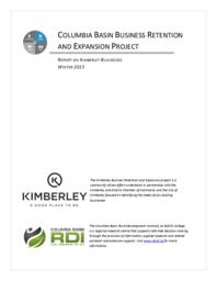 Columbia Basin Business Retention and Expansion Project: Report on Kimberley Businesses