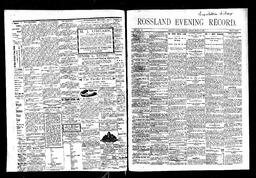   Rossland Evening Record 1897-03-16   , page 1