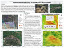 Bike trail site suitability using site a Slope Raster and 3D Imaging