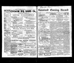   Rossland Evening Record 1899-06-28   , page 1