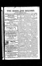   Rossland Evening Record 1899-09-05   , page 1