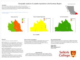Geographic analysis of cannabis regulations in the Kootenay Region