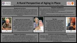 A Rural Perspective of Aging in Place: 