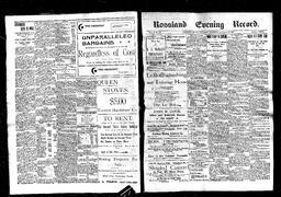   Rossland Evening Record 1898-01-15   , page 1