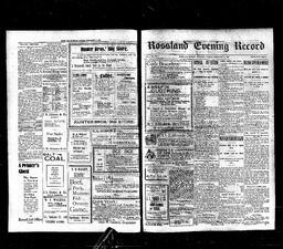   Rossland Evening Record 1899-02-03   , page 1