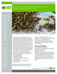 Resource Inventory: Inventory of Regional Resources for Food System Planning and Action