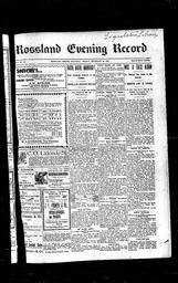   Rossland Evening Record 1899-02-24   , page 1