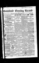   Rossland Evening Record 1899-02-15   , page 1