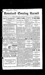   Rossland Evening Record 1899-05-06   , page 1