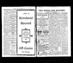   Rossland Evening Record 1899-09-15   , page 1